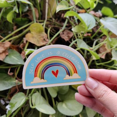 Self love is a celebration sticker